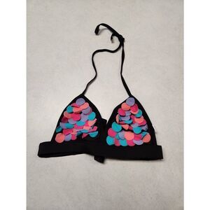 Limeapple Youth size 10 Girls Black Triangle Bikini Top Swimsuit
